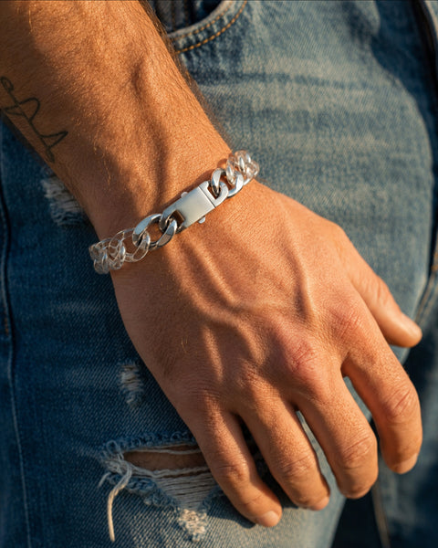 Classical Cuban Chain In Clear Quartz