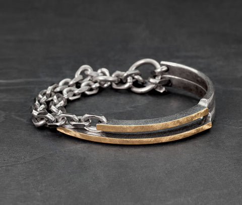 Double Crest Gold Bracelet